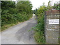 Access road to dwellings going east from Marringdean Road