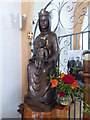 Statue of St. Mildred with the Christ child, Minster Abbey Chapel