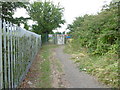 Path to a railway foot crossing