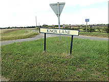 TL9473 : Knox Lane sign by Geographer