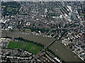 Hammersmith Bridge from the air