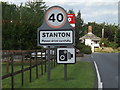 Stanton Village Name sign on the A143 Bury Road