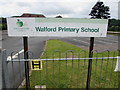 Herefordshire style school name sign, Walford