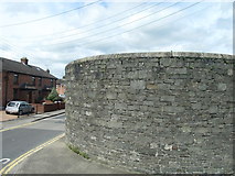 J0406 : The south-western corner of the Dundalk prison wall by Eric Jones