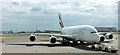 TQ0775 : Emirates Airbus A380 at Heathrow by Thomas Nugent