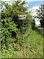 TM0275 : Snape Farm sign by Geographer