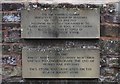 SO6775 : Two plaques by War Memorial Garden, Church Street, Cleobury Mortimer, Shrops by P L Chadwick