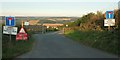 Restricted road near Woodlands Farm