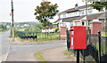 Pressed-steel postbox (BT17 923), Hannahstown, Belfast (August 2016)