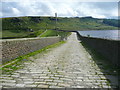 SD9332 : The roadway over the dam of Widdop Reservoir, Heptonstall by Humphrey Bolton