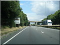 A14 nears Polwell Lane overbridge