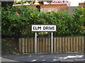 Elm Drive sign