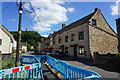 Temporary path diversion and cottages in North Nibley