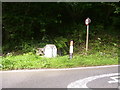 Milestone old A477 - Red Roses/Llanddowror road