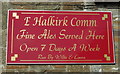 Sign on the E Halkirk Comm, Halkirk