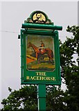 SP2764 : The Racehorse (3) - sign, 32/34 Stratford Road, Warwick by P L Chadwick