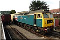 47580 runs around its train at Minehead