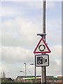 UK Roundabout & Speed Camera Ahead Sign