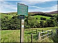 Footpath sign on Lanehead Road