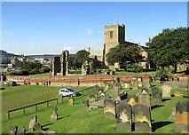 TA0489 : Scarborough: St Mary's Church and churchyard by John Sutton