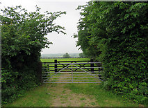 SK7622 : Entrance to field by Melton Spinney Farm by Andrew Tatlow