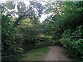 Kinson: approaching the footbridge at Millhams Mead