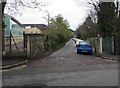 Side road to a recycling site, Cheltenham