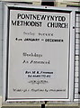 Information board, Pontnewynydd Methodist Church