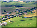 The M8 motorway from the air