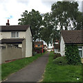 SP3582 : Footpath between houses, off Almond Tree Avenue, Hall Green, north Coventry by Robin Stott