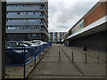 SP3582 : Walkway by Farm Foods, Riley Square, Bell Green, north Coventry by Robin Stott