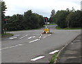 Traffic lights at crossroads in Coleford