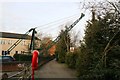 A crane over the Thames Path