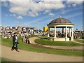 NZ3279 : Crowds at the Bandstand in Beach Gardens, Blyth by Graham Robson