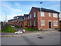 Long row of terrace houses