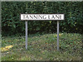 TM0890 : Tanning Lane sign by Geographer