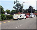 Three King vans in Dock View Road, Barry