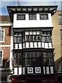 Jettied timber-framed building in Tewkesbury