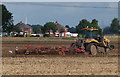 Tractor and farmland near the River Trent