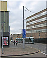 A northbound tram on Middle Hill