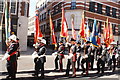 View of a Great Fire of London Parade rounding the corner from Cock Lane into Giltspur Street #25