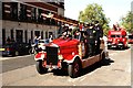 View of a 1940 Albion Fire Engine in the Great Fire of London Parade on Giltspur Street