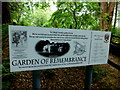 H4963 : Garden of Remembrance information board, Seskinore Forest by Kenneth  Allen