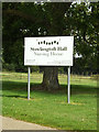 TL9568 : Stowlangtoft Hall Nursing Home sign by Geographer