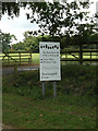 TL9569 : Stowlangtoft Estate sign by Geographer