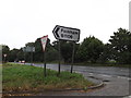 TL8967 : Roadsigns on the B1106 Mill Road by Geographer