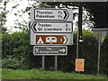 TL9067 : Roadsigns on the A143 Ixworth Road by Geographer