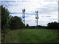 Communications masts near the Great North Road