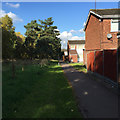 SP3780 : Footpath alongside the Dorchester Way estate, Walsgrave, Coventry by Robin Stott