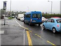 ST3090 : Queueing traffic descending the A4051 Malpas Road, Newport by Jaggery